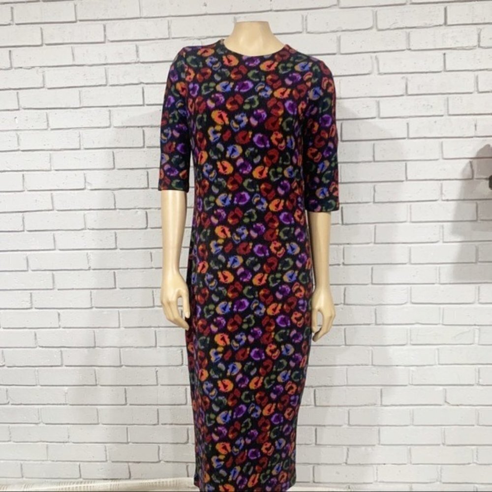 Farm Rio Abstract Circle Print Jersey Sheath Dress - Size Large‎